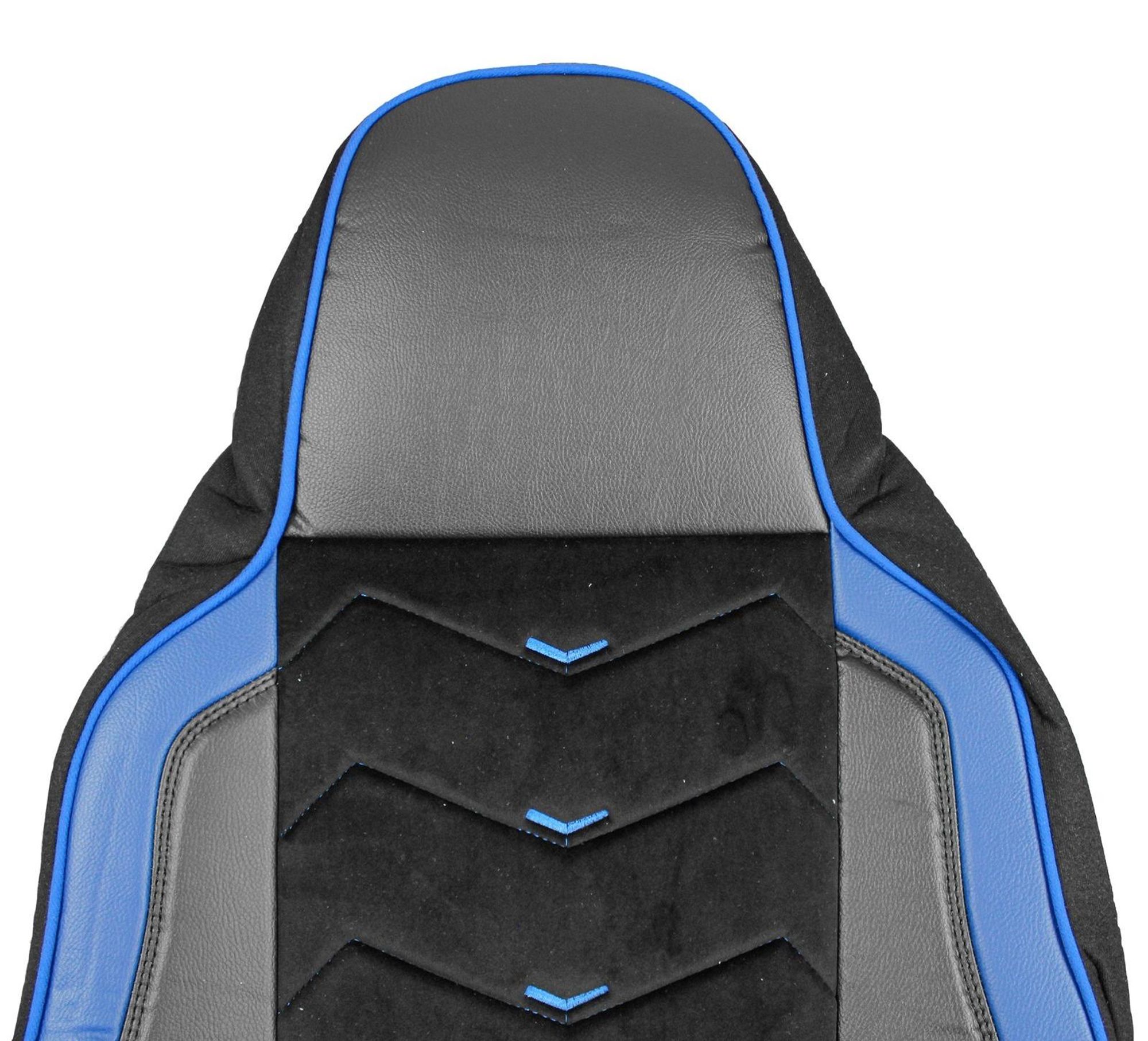 LKW Sitzbezüge 1+1 Leder + Alcantara Für MAN TGX TGS TGL ab 2021 - Blau