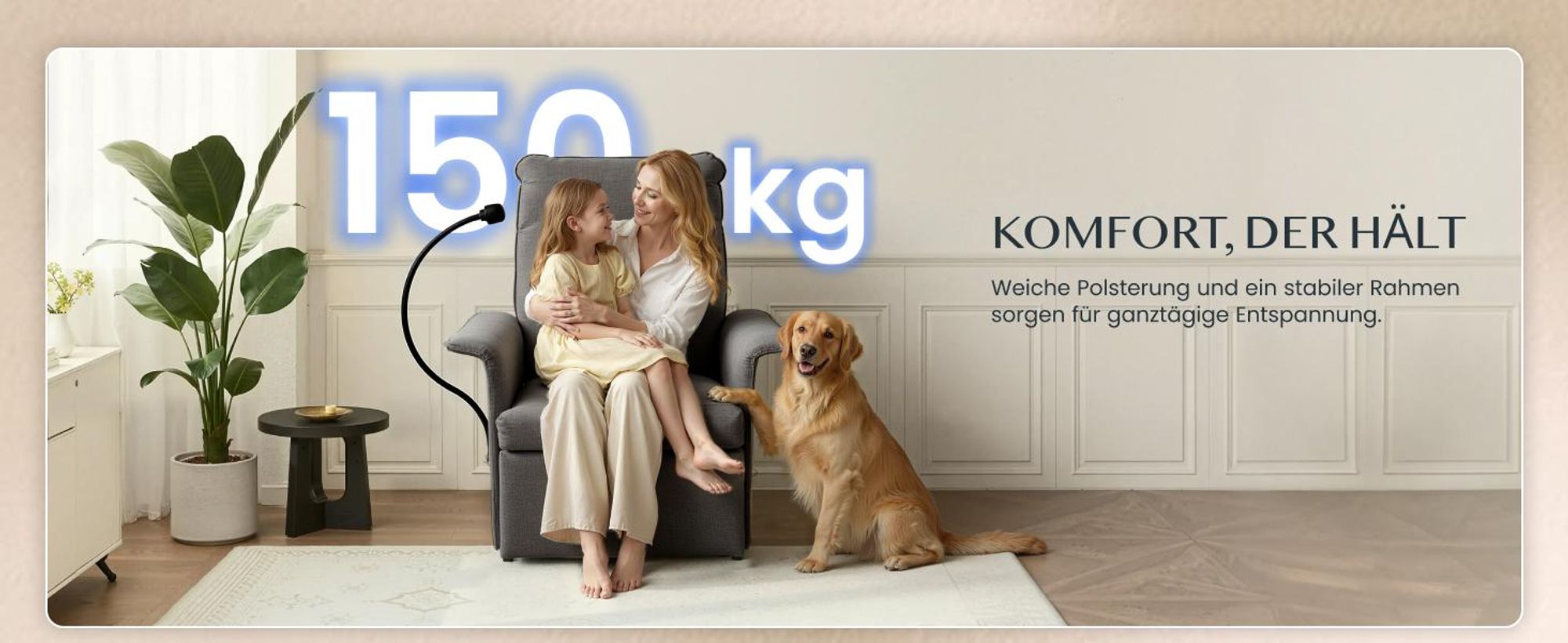 FLEXISPOT Elektrischer Relaxsessel mit Handyhalterung, ergonomischer Liegesessel mit Liegefunktion, Fernsehsessel bis 200kg belastbar, Dunkelgrau
