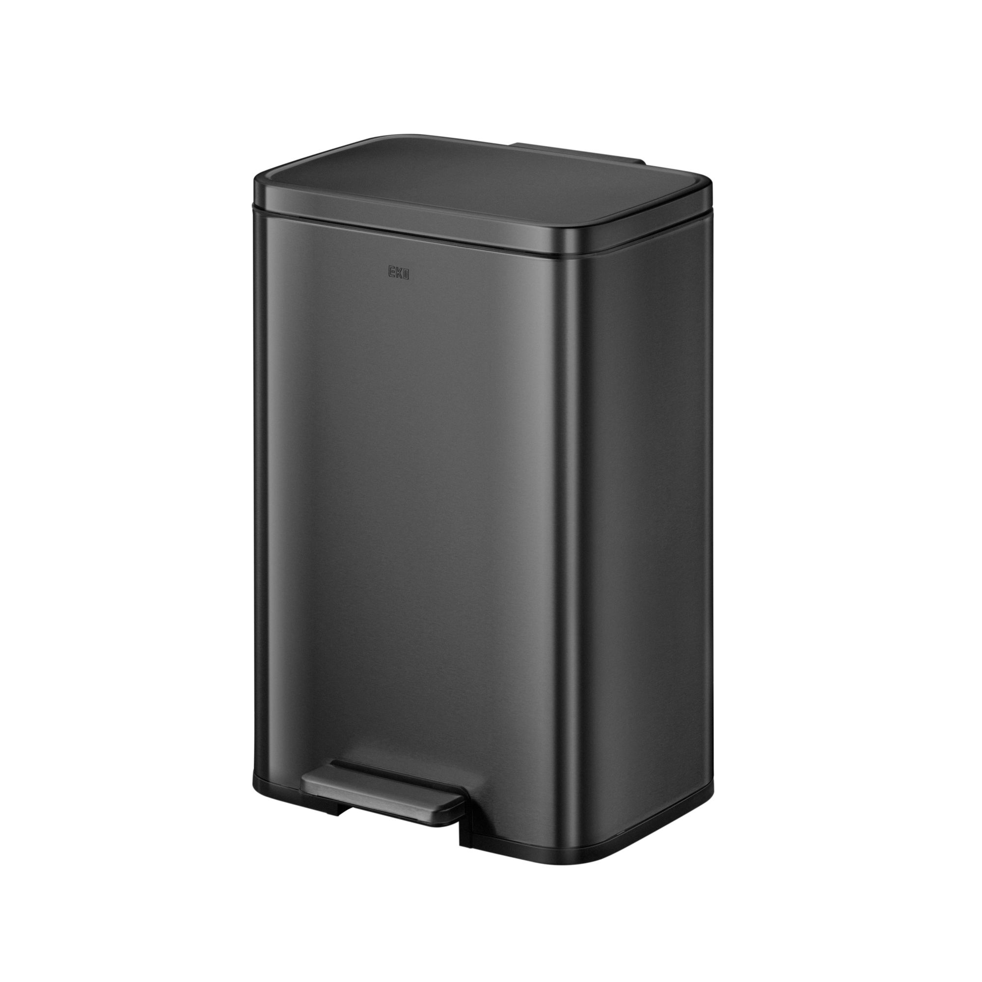 EKO - Madison Poubelle à pédale 50 litres - Acier inoxydable Plastique - Noir
