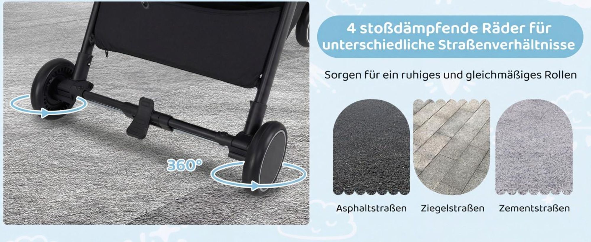 COSTWAY Kinderwagen, Reisebuggy mit Liegefunktion, Kinderbuggy mit Rückenlehne, Verdeck & Fußstütze, Babywagen mit Sicherheitsgurt bis 15 kg, Rosa
