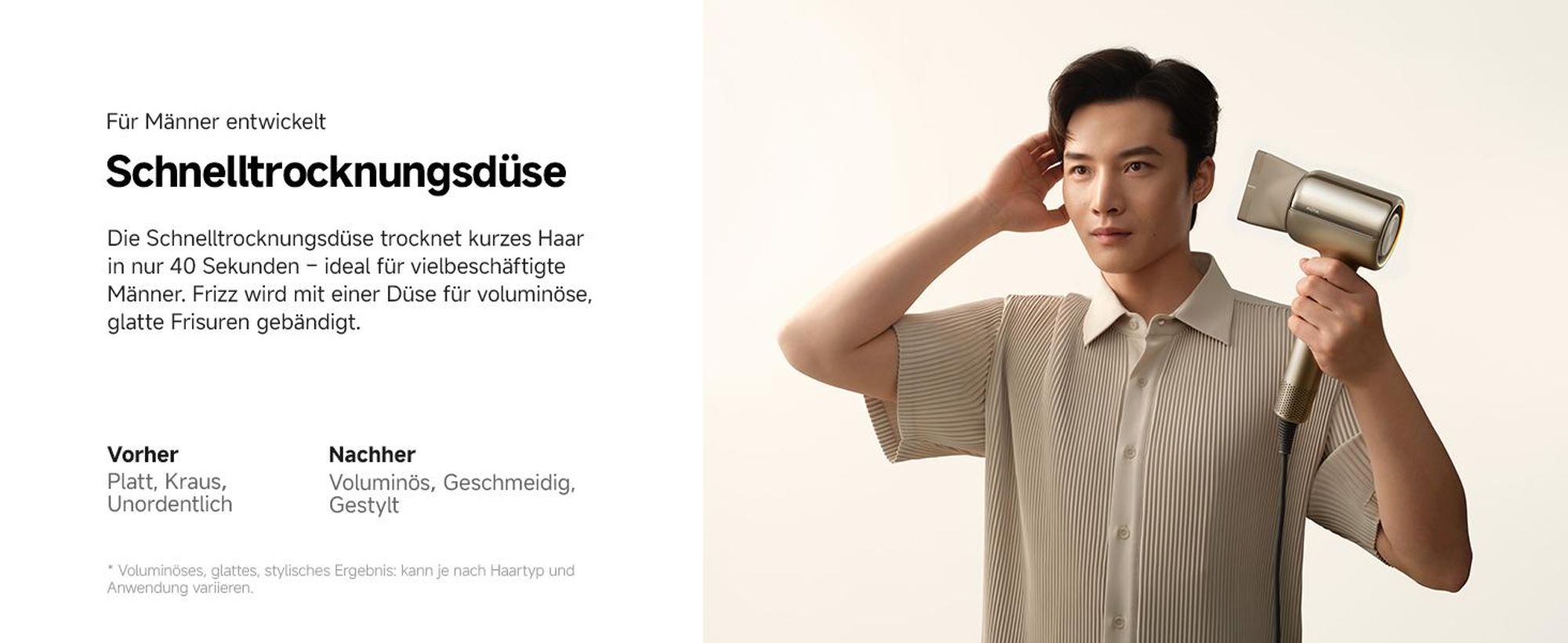 MOVA SHINE 20 Haartrockner Silber – Profi Föhn, KI Thermostat-Technologie, gleichmäßige Wärme, schnelle Trocknung & Multi-Styling