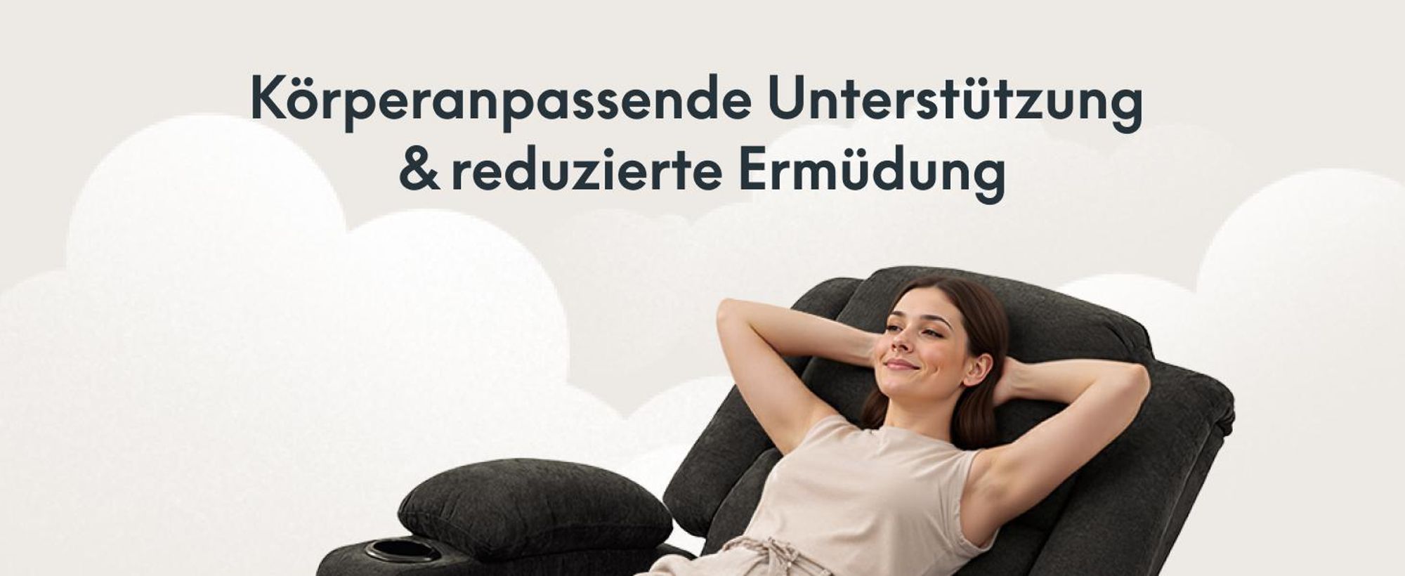 FLEXISPOT XL6 Elektrischer Massagesessel mit Aufstehhilfe, Heizfunktion, USB-Anschluss&Decke, 105°-165° verstellbar, belastbar bis 200 kg (Dunkelgrau)