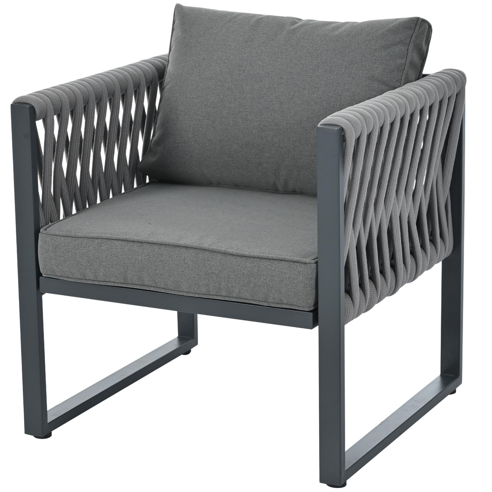 Flieks Gartenlounge-Set 8-tlg., Gartenmöbelset mit Tisch und Gartenstuhl, Balkonmöbelset für 10 Personen, Gartengarnitur mit Verstellbaren Füßen, Grau