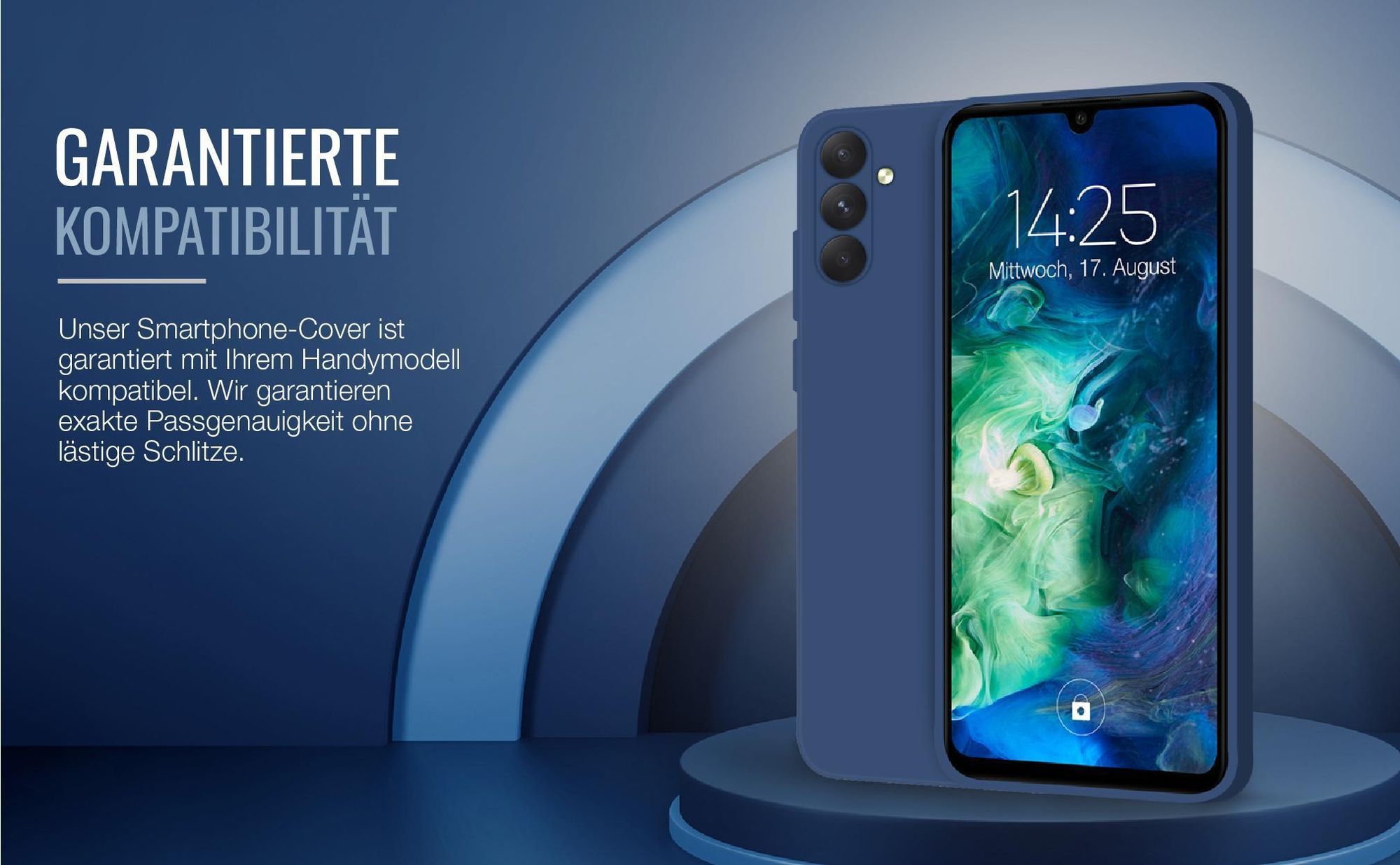 Exakt passgenaues Smartphone Backcover in Blau für Samsung Galaxy A55 5G