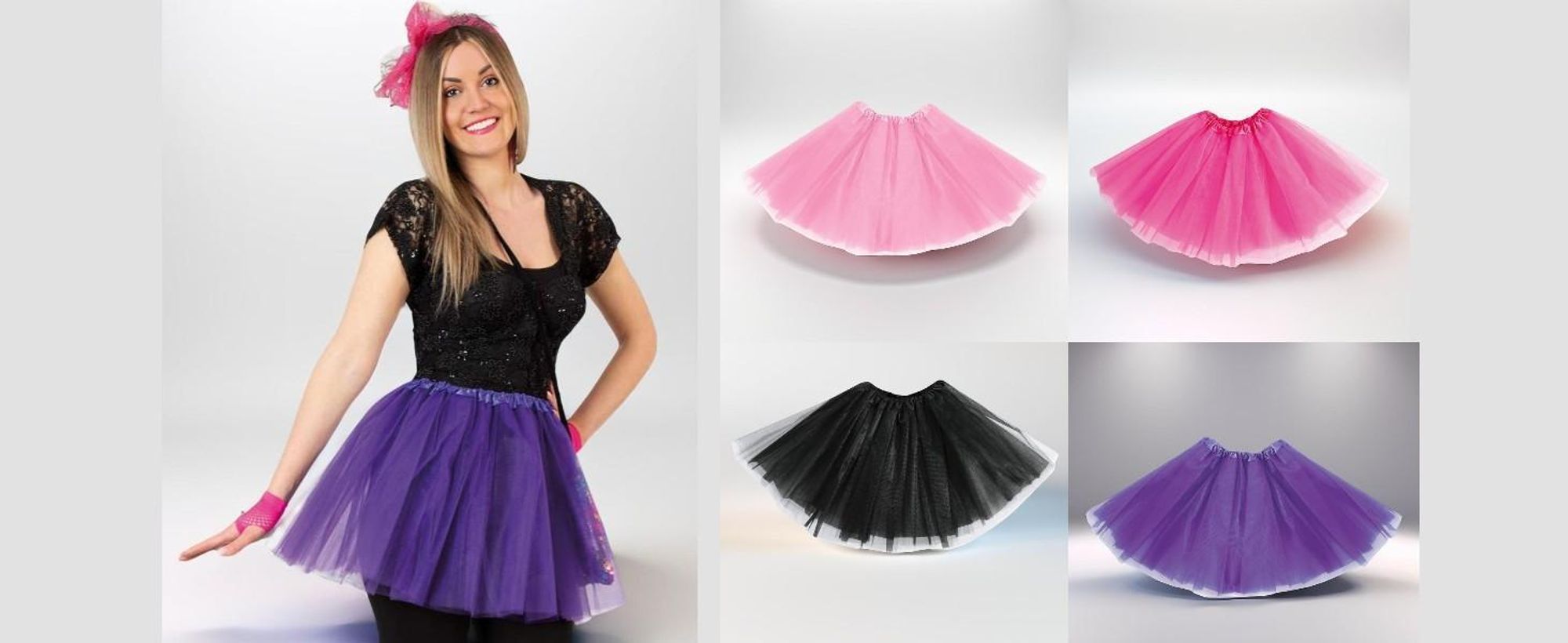 Tüllrock Damen Kostüm Tutu Petticoat Party Ballett Rockabilly Tanz Rock (gelb)
