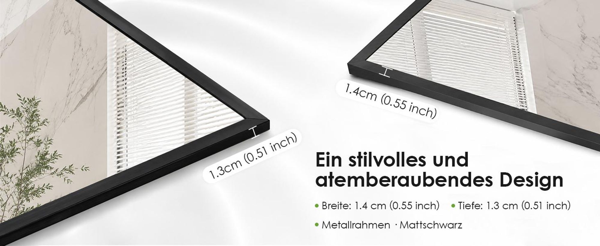 Vortisys 198 x 89 cm Rechteckiger Ganzkörperspiegel Rahmen aus Aluminiumlegierung Gehärtetes Glas Geeignet für Schlafzimmer und Wohnzimmer Schwarz