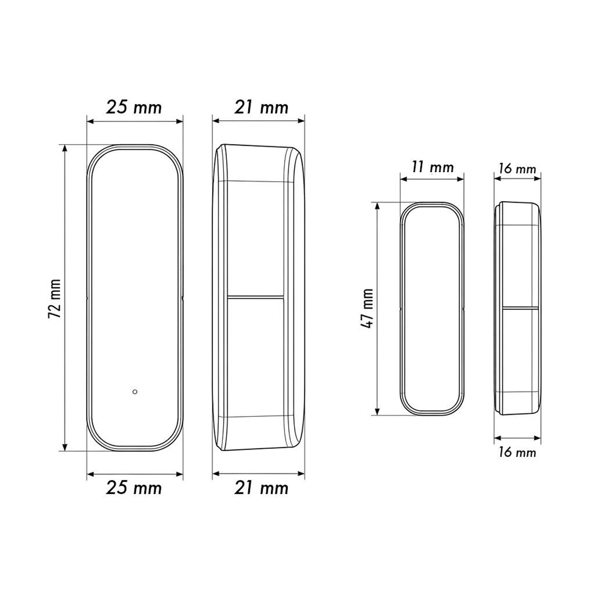 Drahtloser Reed-Schalter / WLAN-Öffnungssensor von GreenBlue Android/iOS, für Türen / Fenster 3,0 V DC LR03x2 GB479 B
