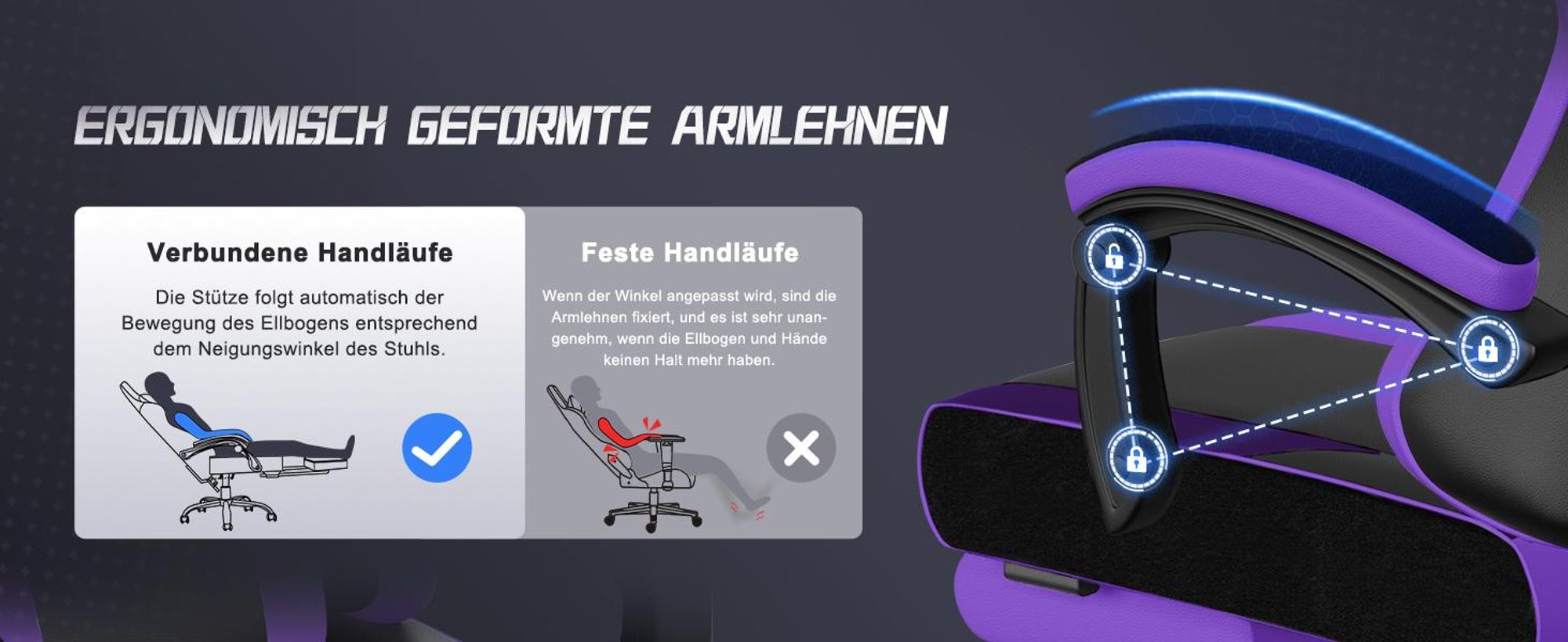 Adormii Gaming Stuhl, Ergonomischer Gaming Sessel, Schreibtischstuhl, Gamingstuhl mit Fußstütze, verstellbare Rückenlehne, Gaming stuhl 150 kg