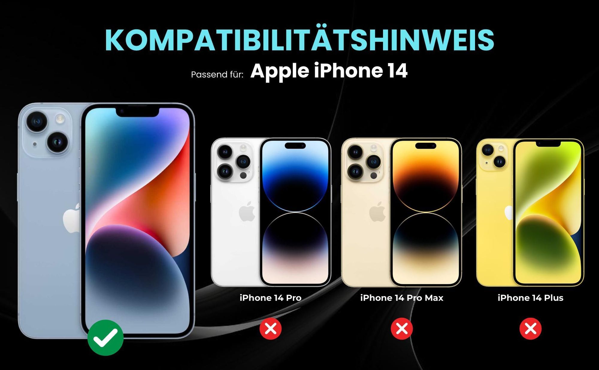 Kompatibilitätshinweise Hülle für Apple iPhone 14