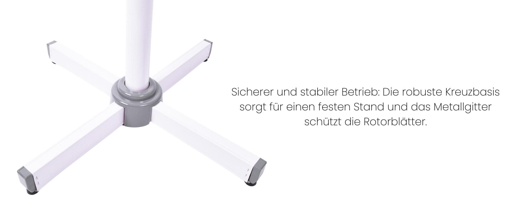 Aga Standventilator 43 cm Schwarz , 3-Geschwindigkeitsstufen, Oszillation, Verstellbare höhe, 45 W