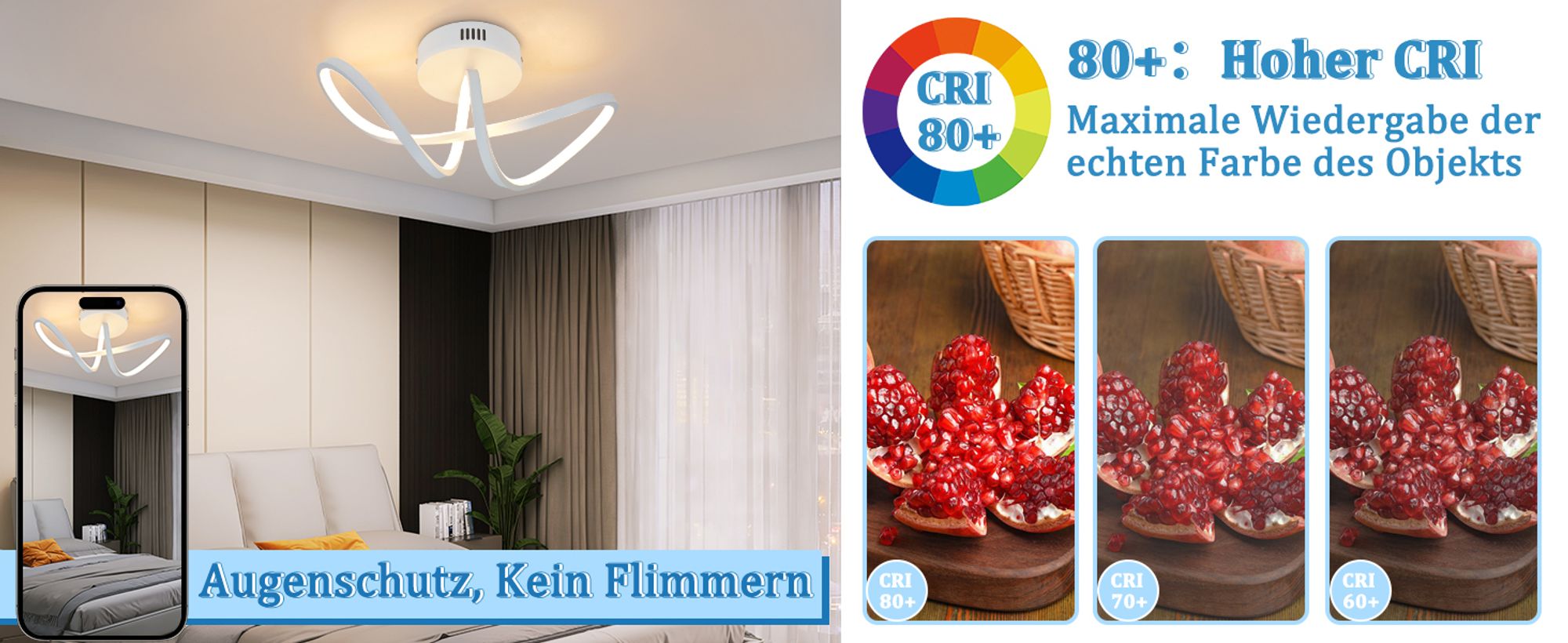 ZMH Deckenleuchte Schlafzimmer Deckenlampe Wohnzimmer Modern Weiß 12W Design  3000K Warmweiß Küchenlampe Innen Deckenbeleuchtung LED