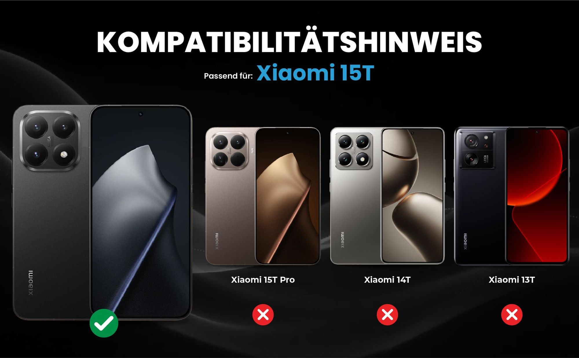 Kompatibilitätshinweise Hülle für Xiaomi 15T