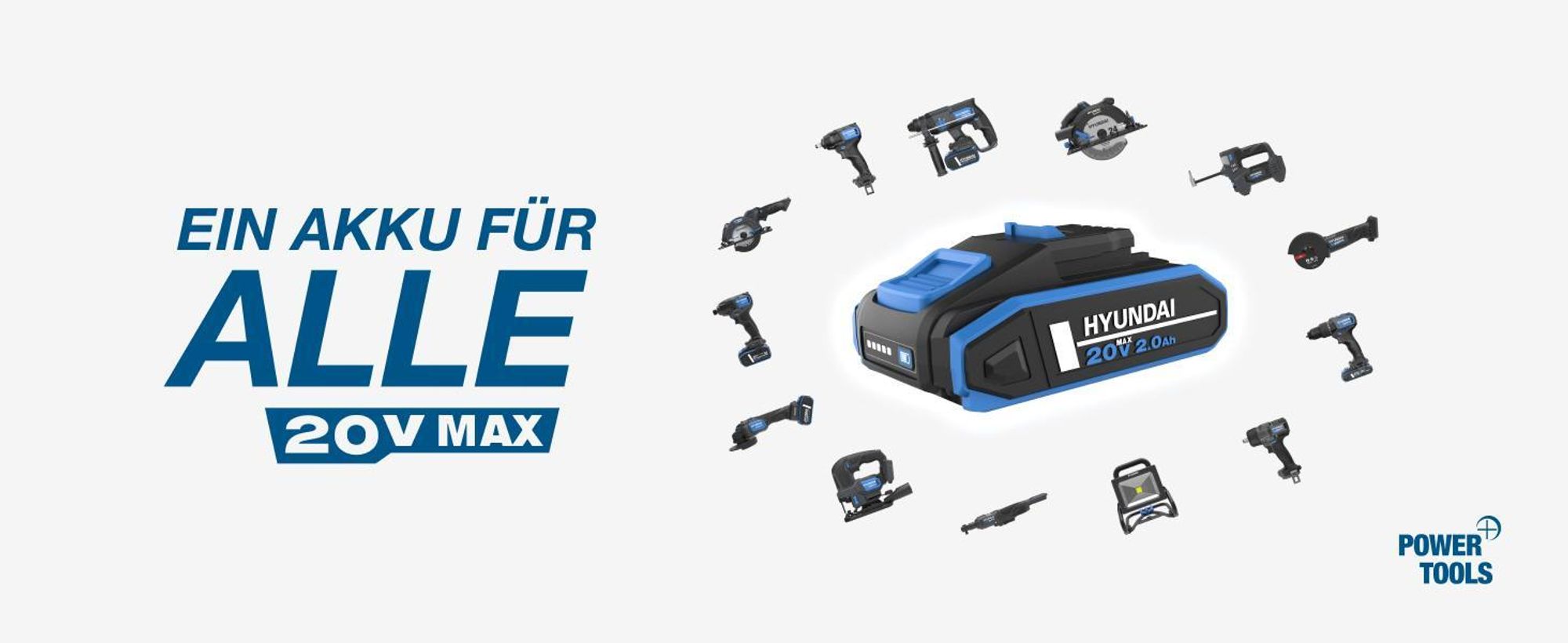 HYUNDAI Akku-Schlagbohrschrauber HD20X-60 (20V, bürstenloser Motor, 60 Nm, 1 x 2.0 Ah Akku, Ladegerät)