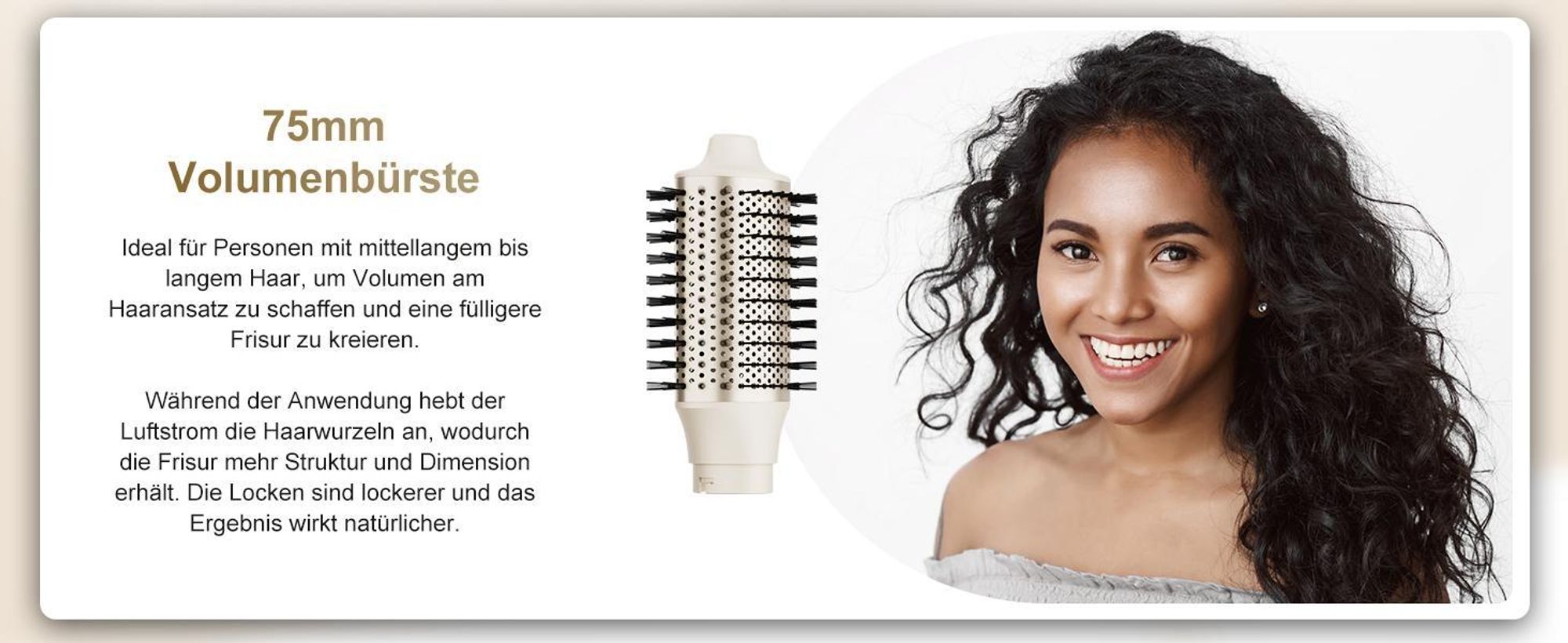 MCURO 6-in-1 Warmluftbürste mit 6 Aufsätzen,Airflow Lockenstab,Föhn & Negativ-Ionen Haarstyler inkl. Aufbewahrungstasche,für Glätten,Locken & Trocknen