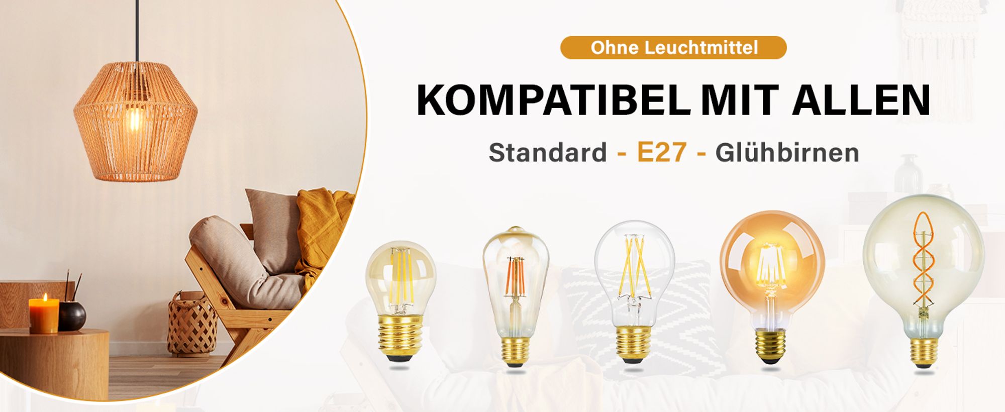 ZMH Hängelampe Vintage Rattan Pendelleuchte Boho Esszimmerlampe 150cm E27 Hängeleuchte Rustikal Esstischlampe Hängend 40W