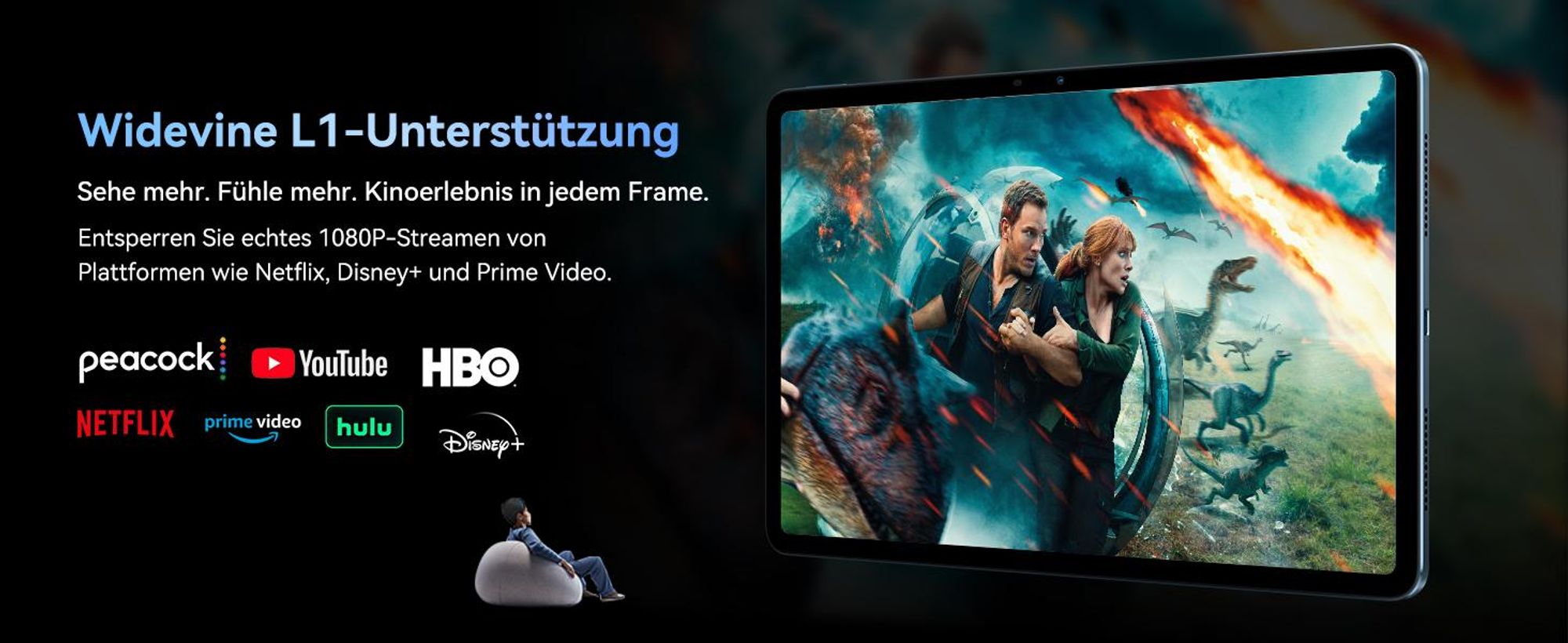 Blackview Mega3 Tablet incl. Stift/Hülle 12.1", 2.5K FHD, Android 15, 32GB (8 GB + 24 GB) RAM + 256 GB ROM, 8800mAh, 4G LTE, 50MP, Helio G100