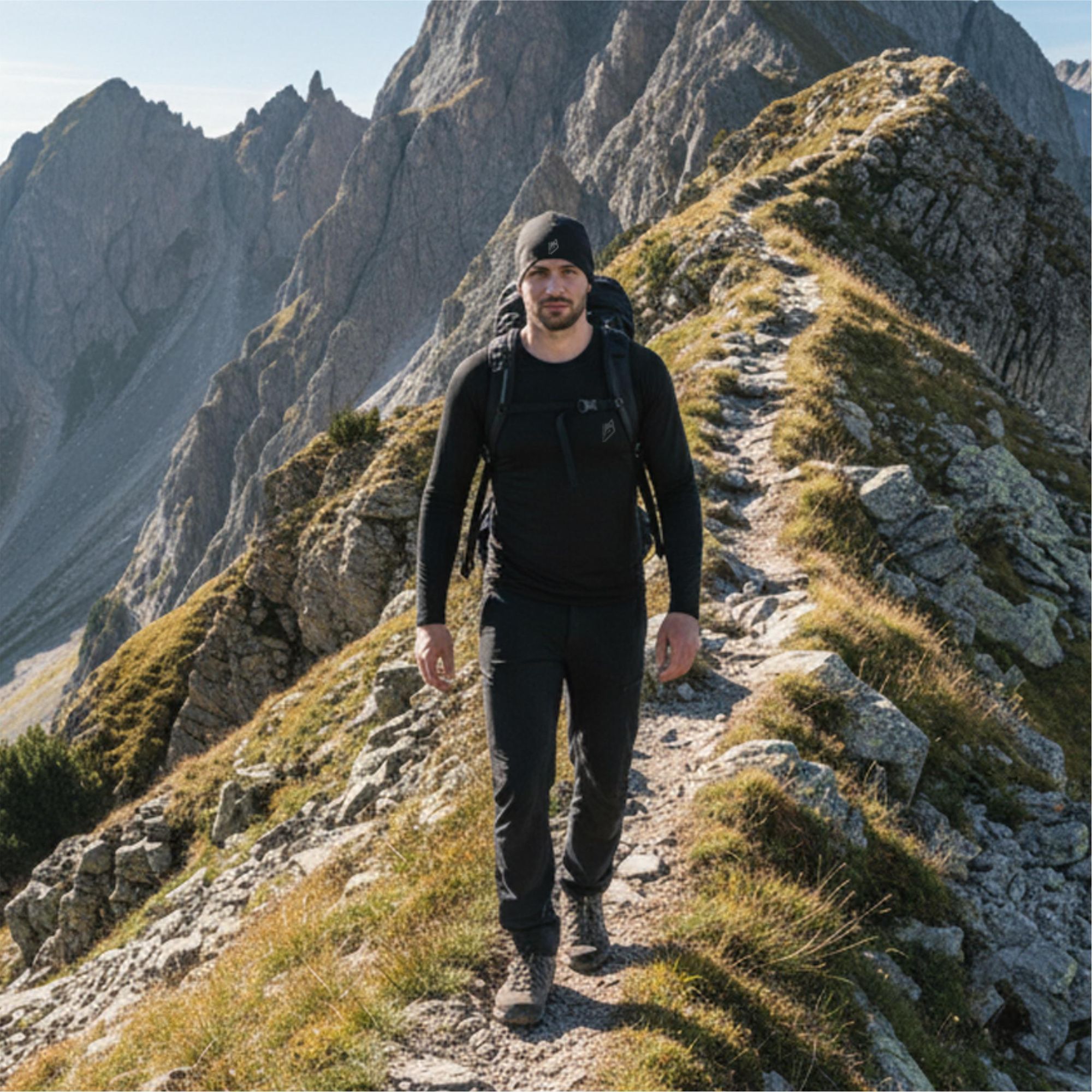 Thermoaktive Wintermütze Reflektierend Für Das Laufen Herren Damen Schwarz S/M Evi Sport Origin8 Premium Mütze 220G/M² Uni Atmungsaktiv Unter Helm