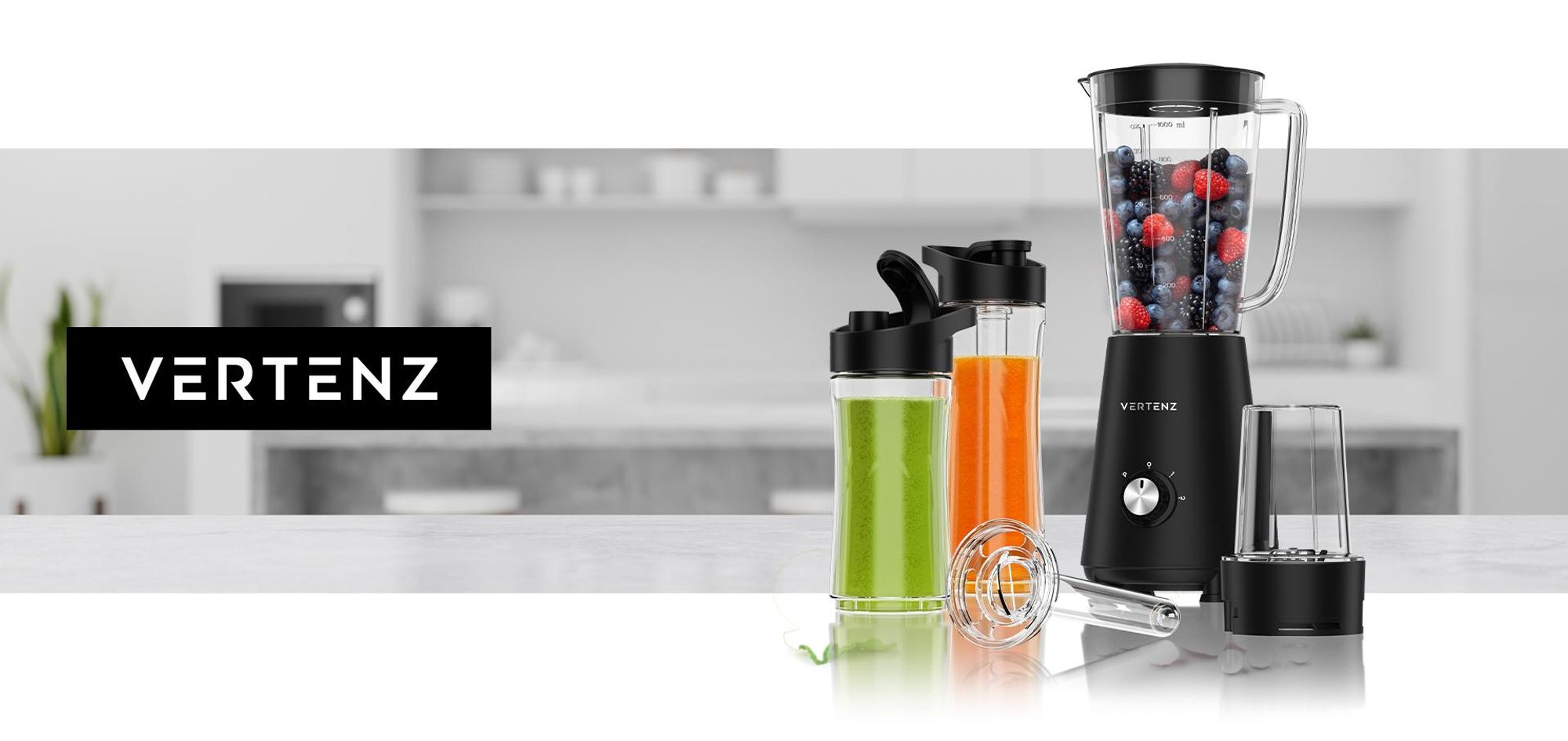 VERTENZ Titan 30 Mixer 4 in 1, 800W, BPA-Frei, mit Kühleinlage