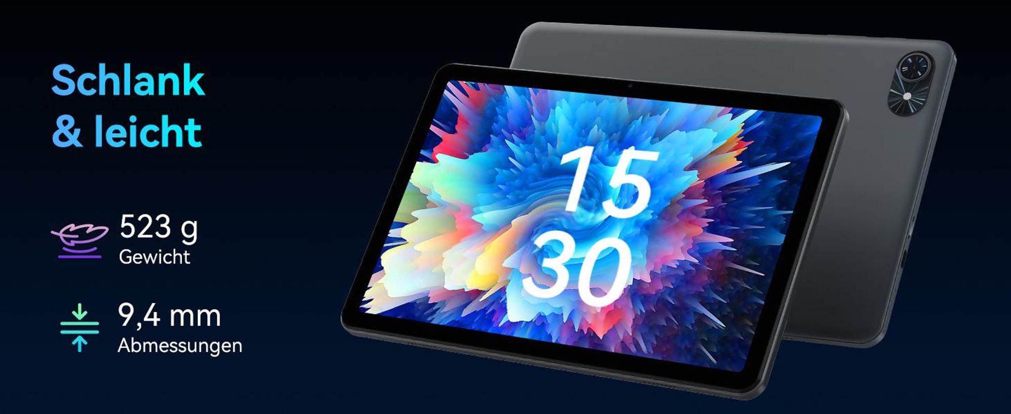 T80 (incl. Kopfhörer) Android 16 Tablet 10", 6GB RAM + 128GB ROM, 5G WiFi, Gemini Al,6000mAh. Perfekt für Gaming mit Dual-Kamera, BT5.0, O1TG&Type-C.
