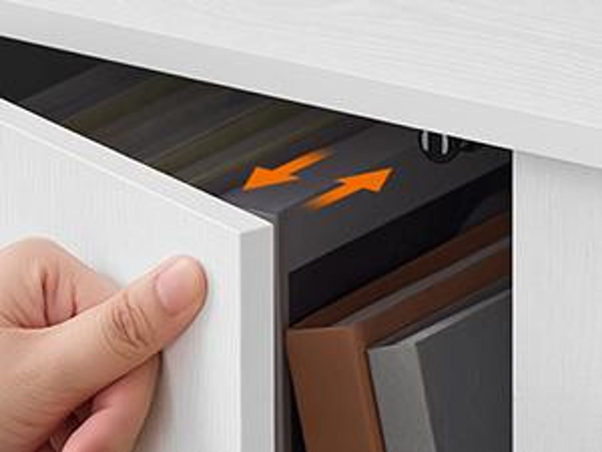 SONGMICS HOME Superschnelle werkzeuglose Montage, Sideboard mit Beleuchtung, Aufbewahrungsschrank, TV-Schrank, Glasablage, Toolless-Technologie