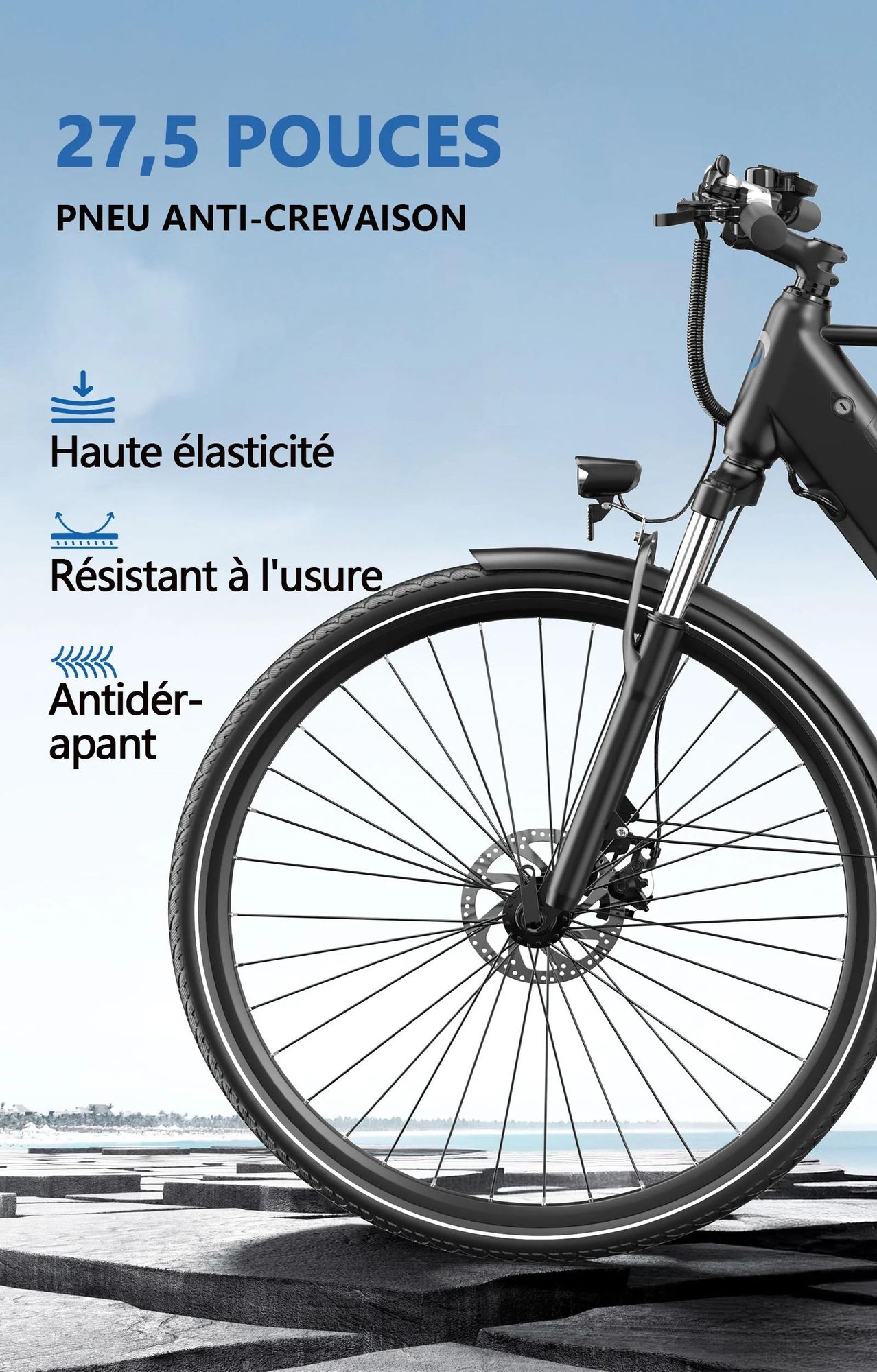 VšŠlo šŠlectrique Duotts C29 Lite - Moteur 250W Batterie 36V13AH 27.5 Pouces Frein š€ Disque - Bleu Noir