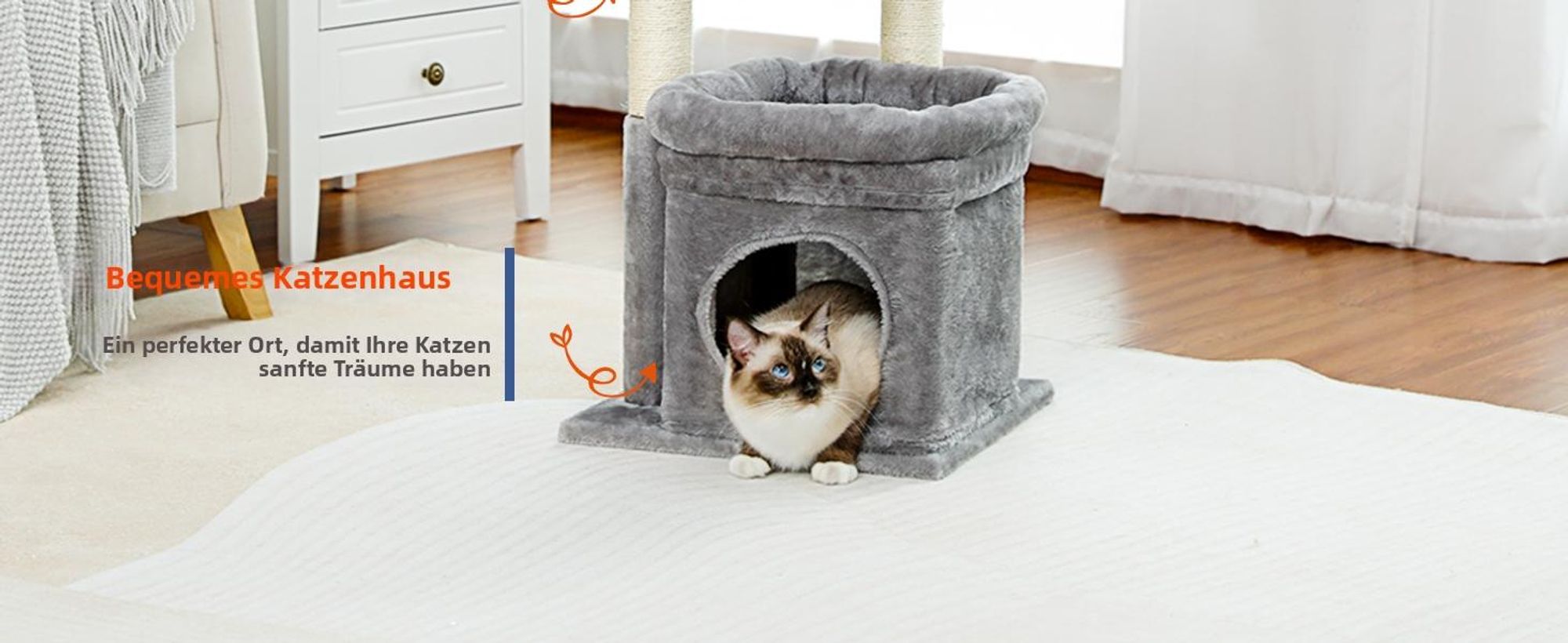 PAWZ Road Kleiner Kratzbaum 70cm Grau