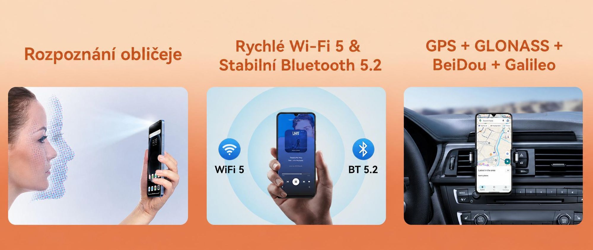 2026 Blackview WAVE 7C – mobilní telefon bez smlouvy, 6,56", Android 16, 16 GB + 64 GB / 2 TB TF, Face ID, 5000 mAh, 32 MP, Dual-SIM, Wi-Fi 5, IP54