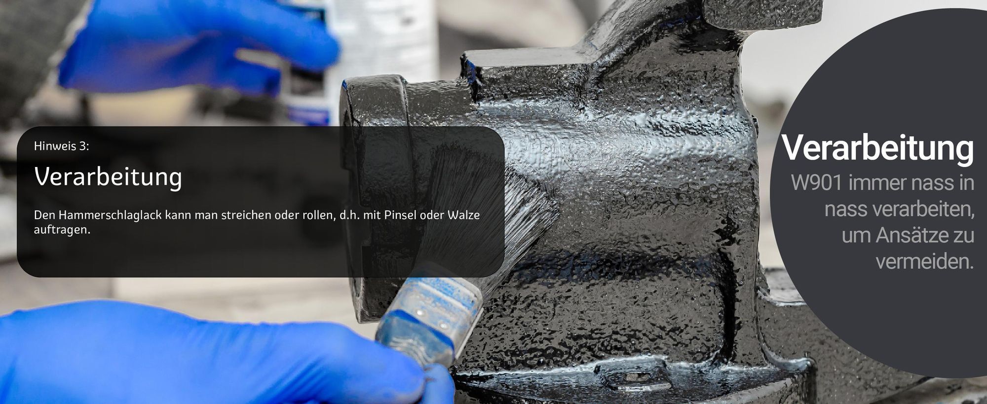 WO-WE Hammerschlag Effektlack W901 Verarbeitung