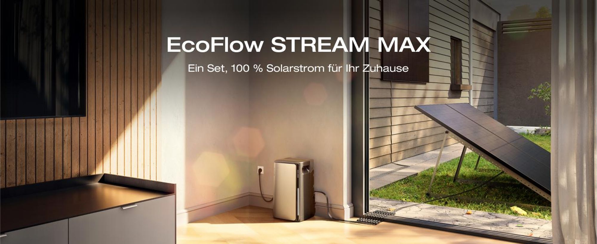 EcoFlow STREAM Max 1,92 kWh Balkonkraftwerk mit Batteriespeicher, Plug & Play Solarsystem, 1800 W Solareingang (2 MPPT), 1200 W Dual AC-Anschlüsse
