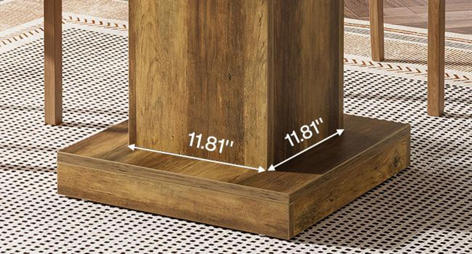 Tribesigns Esstisch küchentisch für 4 Personen, Kleiner Esszimmertisch holz, Holztisch für Esszimmer, Wohnung, Tisch 80 x 80 cm