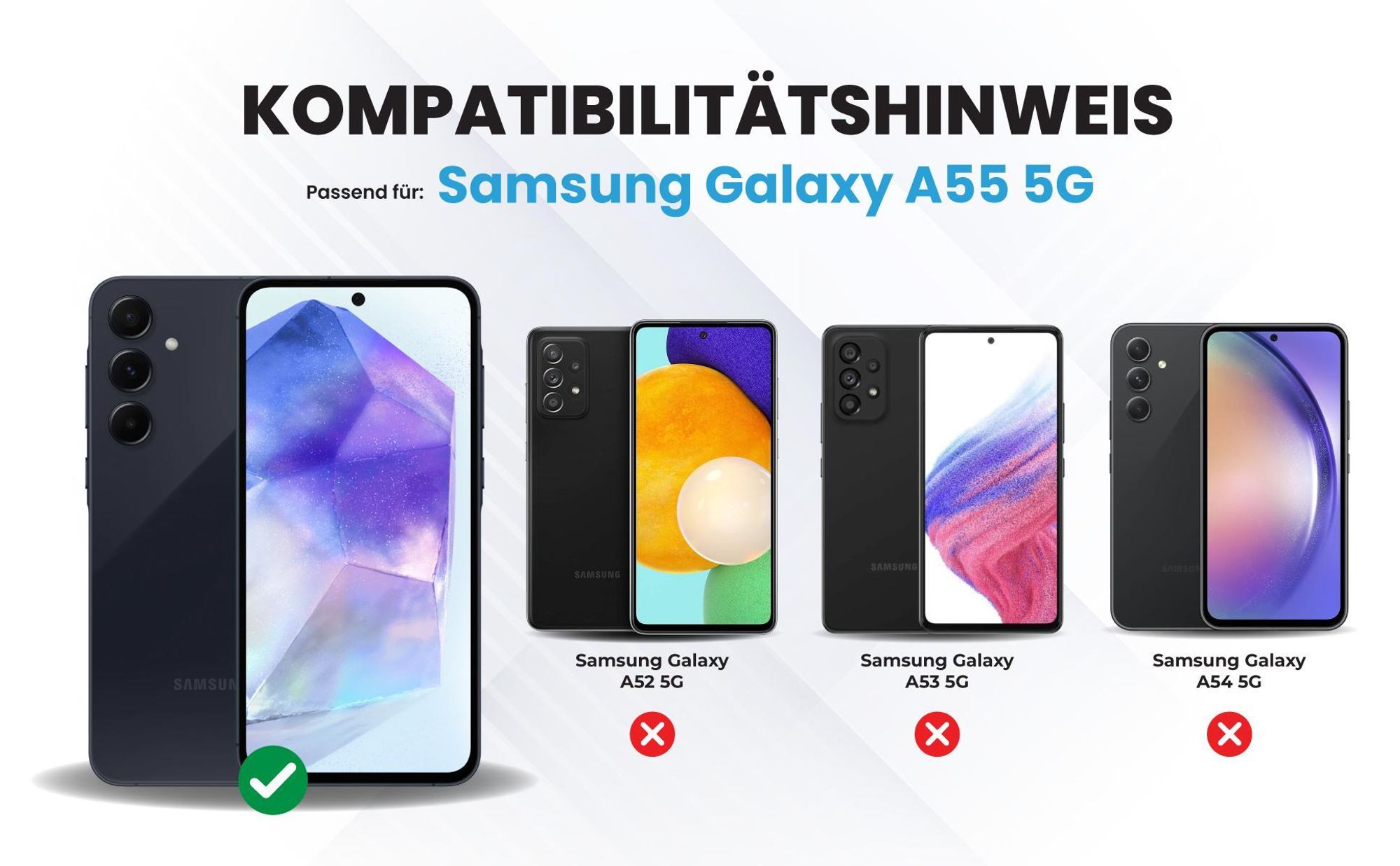 Kompatibilitätshinweise Hülle für das  Samsung Galaxy A55 5G
