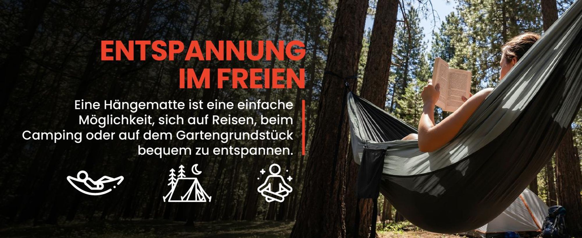 Epifit Hängematte 275x150 cm bis 150 kg – Ultraleichte Camping Reisehängematte mit Seitentasche für Garten & Balkon