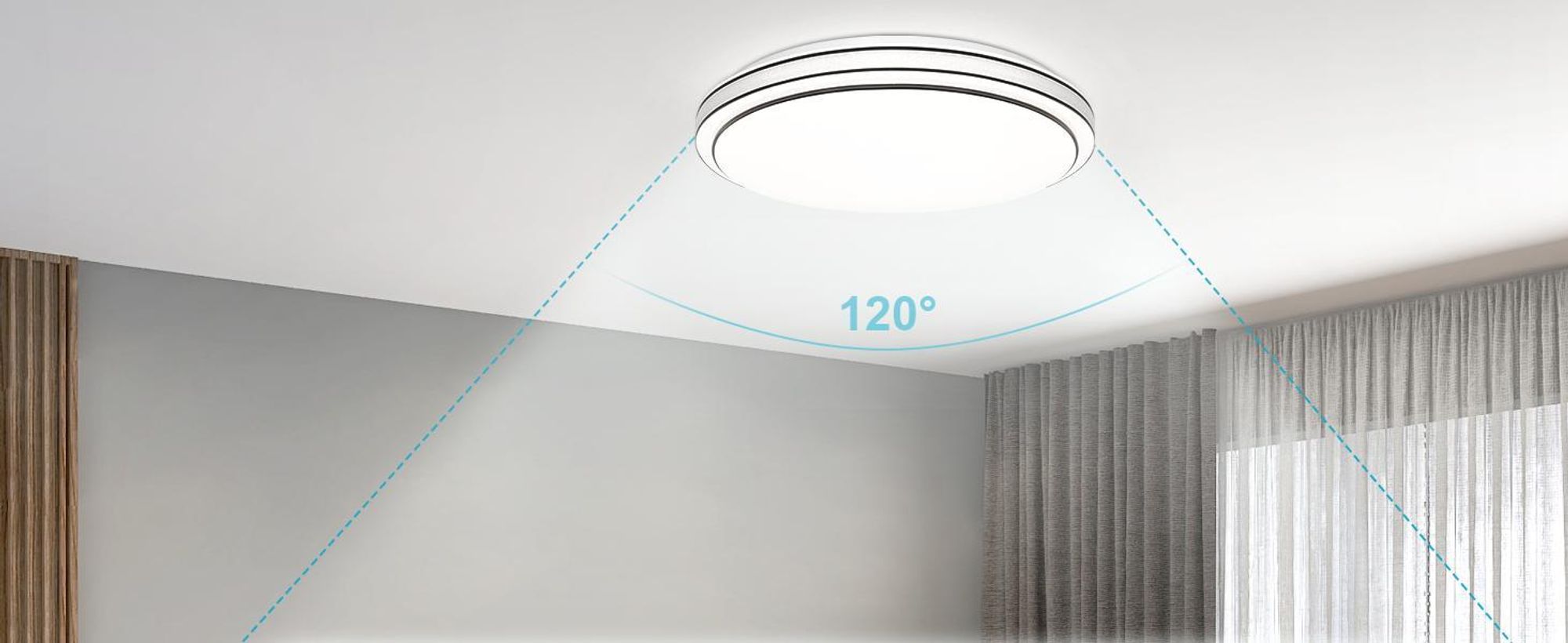 ZMH Deckenlampe LED Deckenleuchte Schlafzimmer 23W Schlafzimmerlampe Dimmbar mit Fernbedienung Ø27cm Sternenhimmel Küche Rund für Wohnzimmer Flur