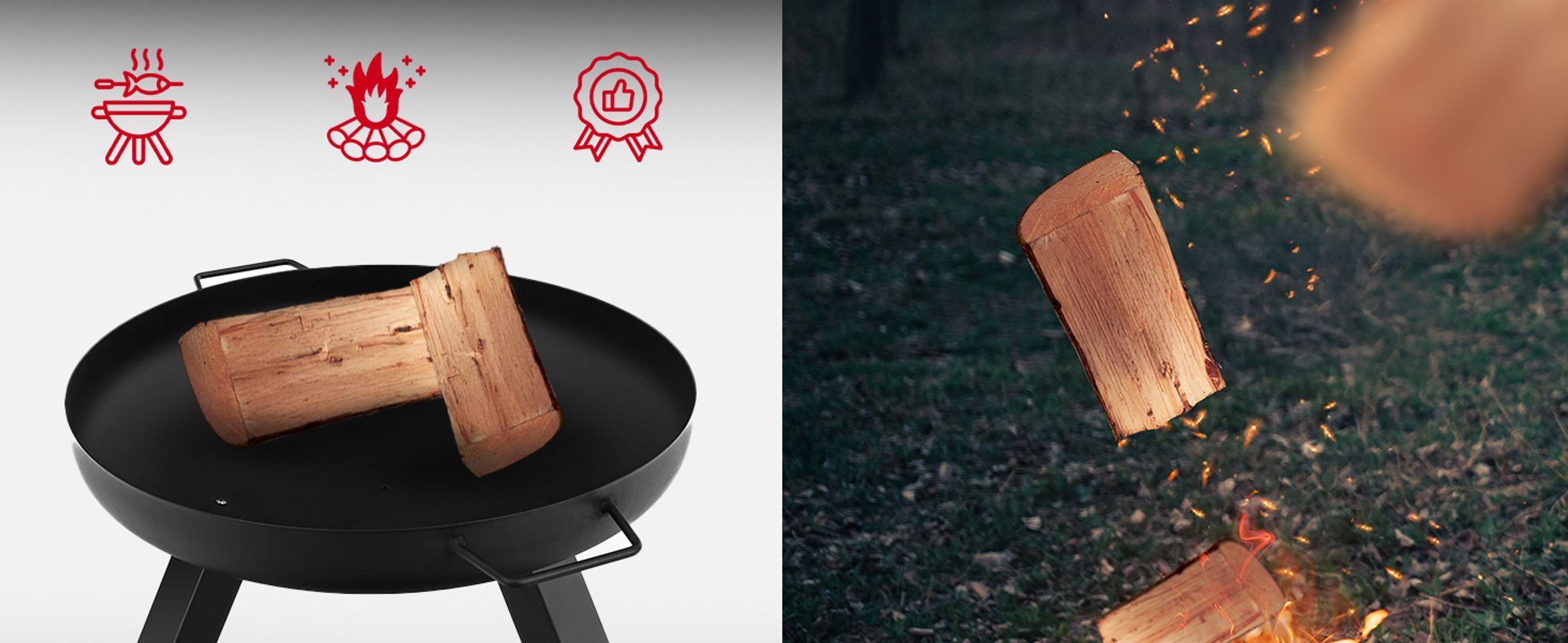 Duże palenisko ogrodowe LEHMANN WYOMING 60,5cm grill
