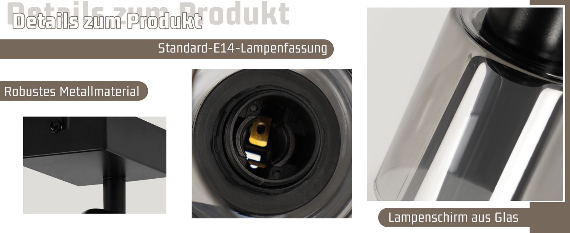 ZMH Deckenstrahler Vintage 1 flammig retro Deckenleuchte Schwarz Industrial Deckenlampe E14 Deckenspots Flur aus Glas Schwenkbar 350° Wandstrahler für Küche Wohnzimmer Ohne Leuchtmittel