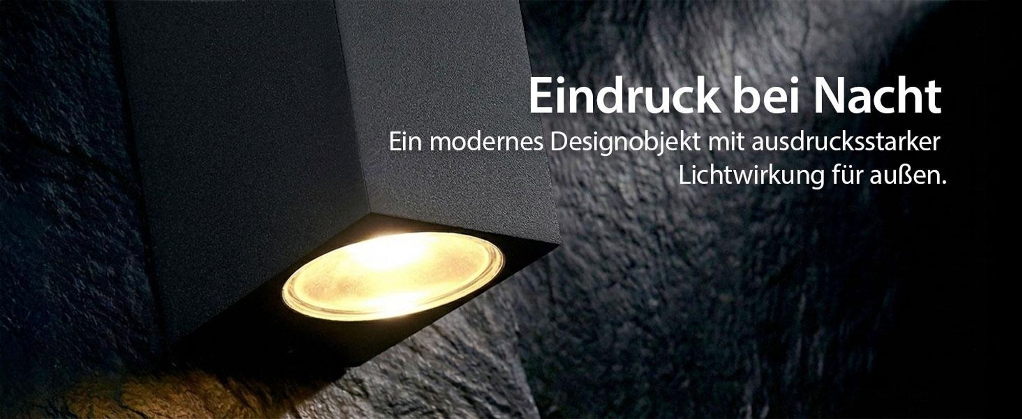Maxkomfort Aussenleuchte 1268B1 Schwarz IP54 up&down GU10 Außenwandleuchte
