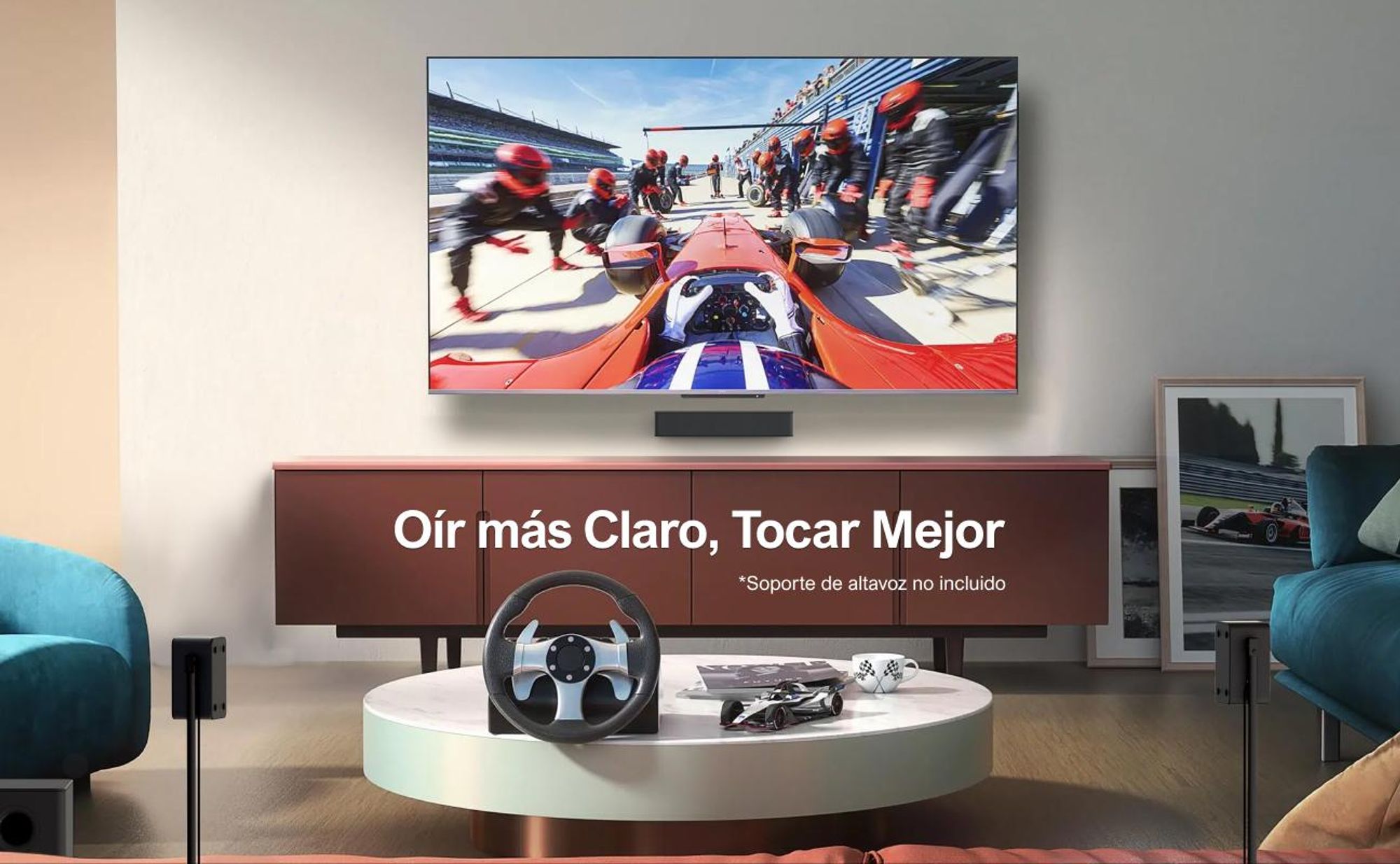 Barra de sonido ULTIMEA 5.1 con Dolby Atmos, sistema de sonido envolvente 3D con subwoofer, 2 altavoces traseros, barra de sonido Bluetooth 5.3 con ecualizador de graves ajustable