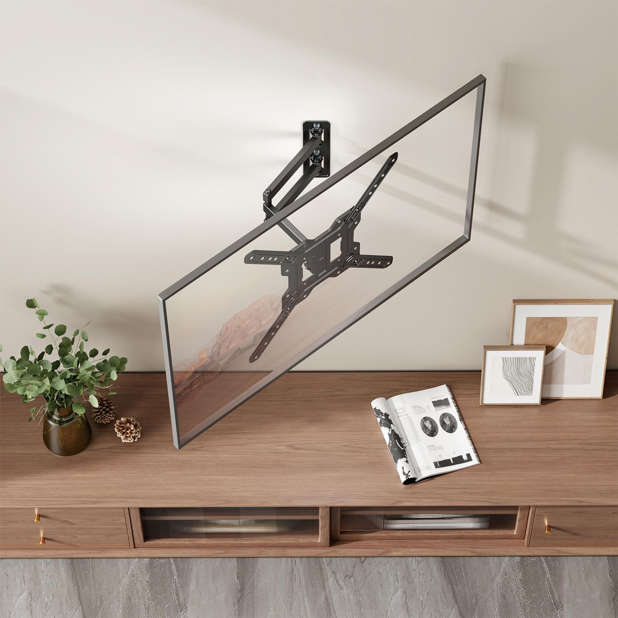 Halterung / Aufhängung für Fernseher oder Monitor von Maclean max. 23–65" max. Tragkraft 30 kg universell einsetzbar max. VESA 400 × 400 MC-759 N