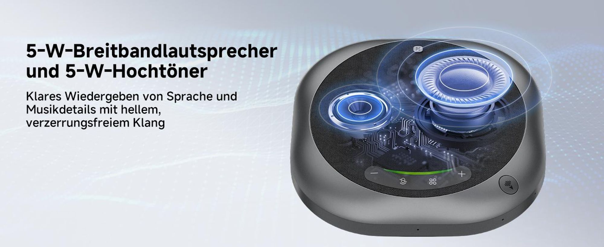 SVBONY SVHub Omni2P Mikrofon und Lautsprecher, Omnidirektionales Mikrofon, AI-Transkription mit Einem klick, 6 AI-Mikrofone, 360°-Sprachaufnahme