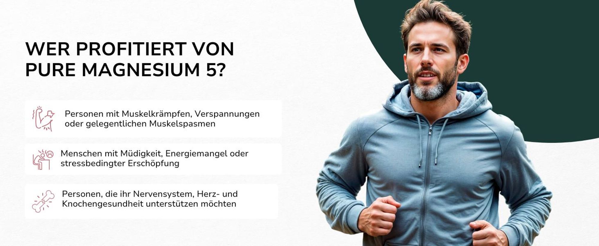 Packung Biostile Pure Magnesium 5 mit einer Übersicht der Produkteigenschaften
