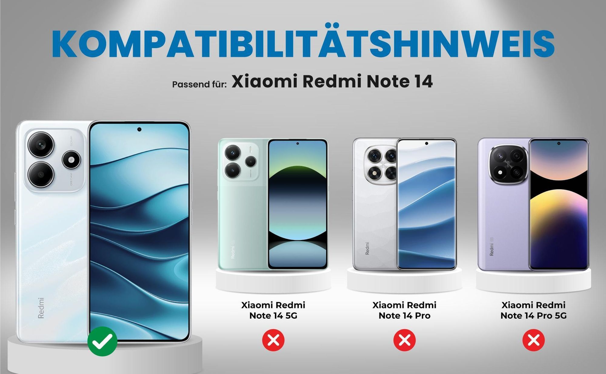 Kompatibilitätshinweise Hülle für Xiaomi Redmi Note 14