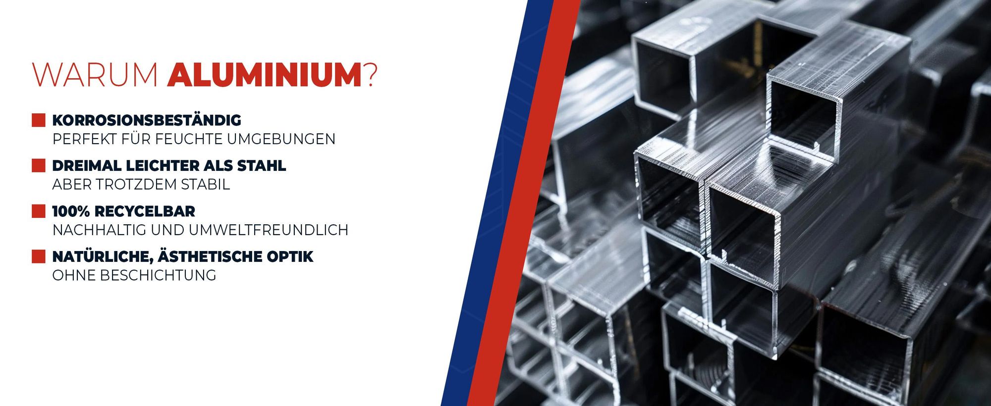 GalIndustrial, Aluminium, Aluminiumprofil, Alu Rohr, Alu Vierkantrohr, Rechteckrohr