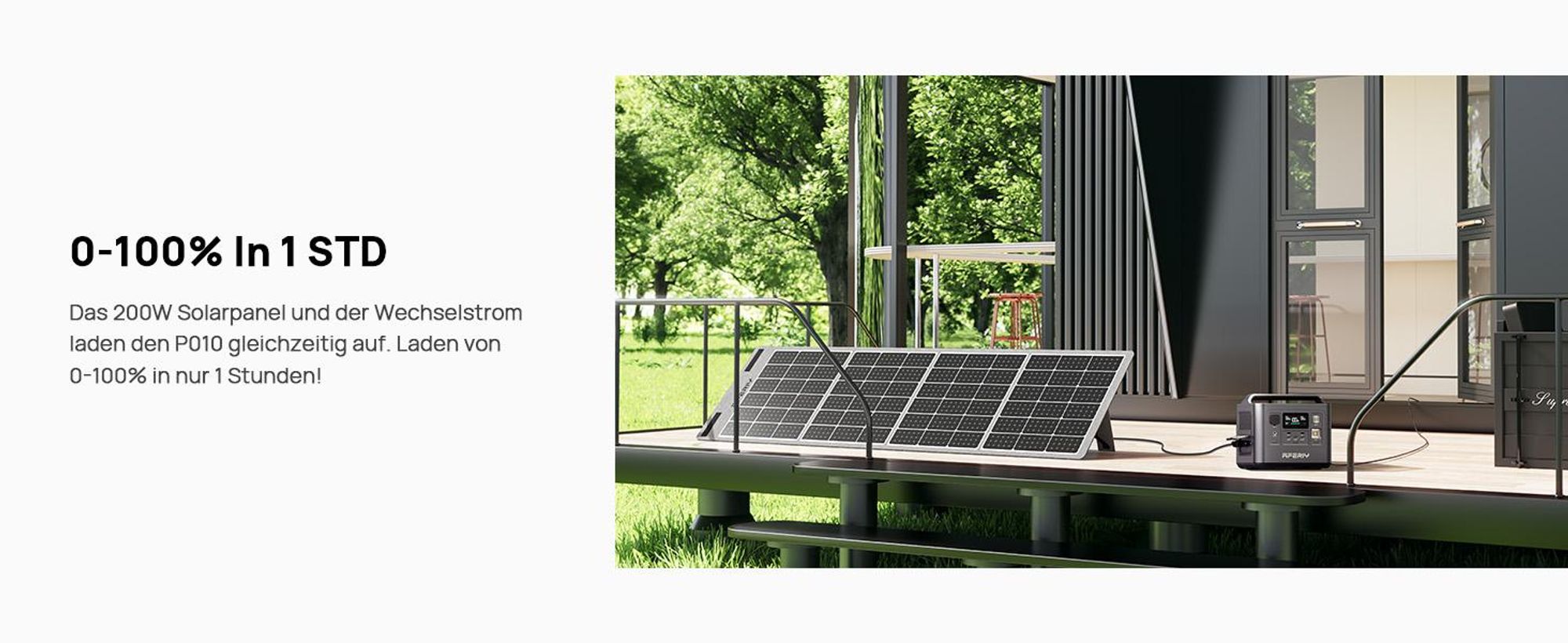 AFERIY Powerstation 800 W 512 Wh LiFePO4 Akku mit UPS und MPPT für Camping und Zuhause