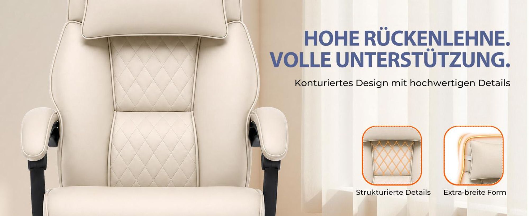 GTPLAYER Gaming Stuhl mit Fußstütze, Multifunktionaler, Kunstleder, 130kg Ergonomischer Bürostuhl mit Kopfkissen, 90°-135° Rückenlehne, 53 cm Sitz