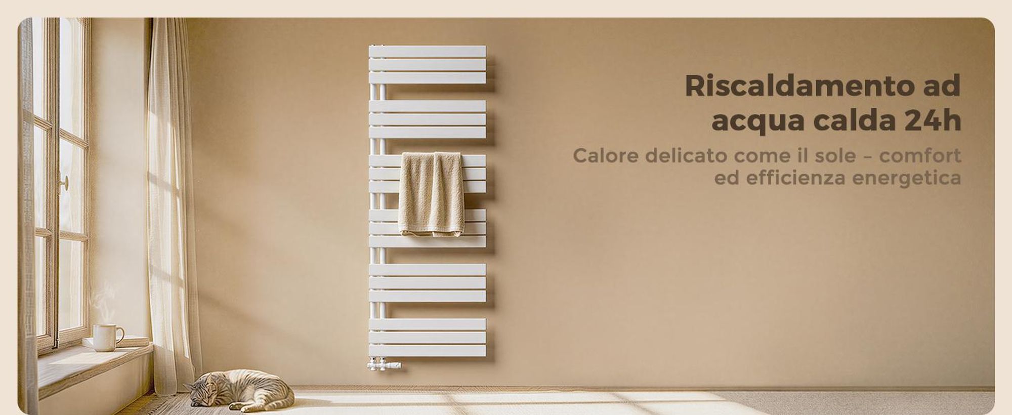S'AFIELINA - Radiador de diseño para baño, 762x400 mm, radiador toallero, blanco, panel plano, conexión lateral, radiador para baño, secador de toallas, 342 vatios