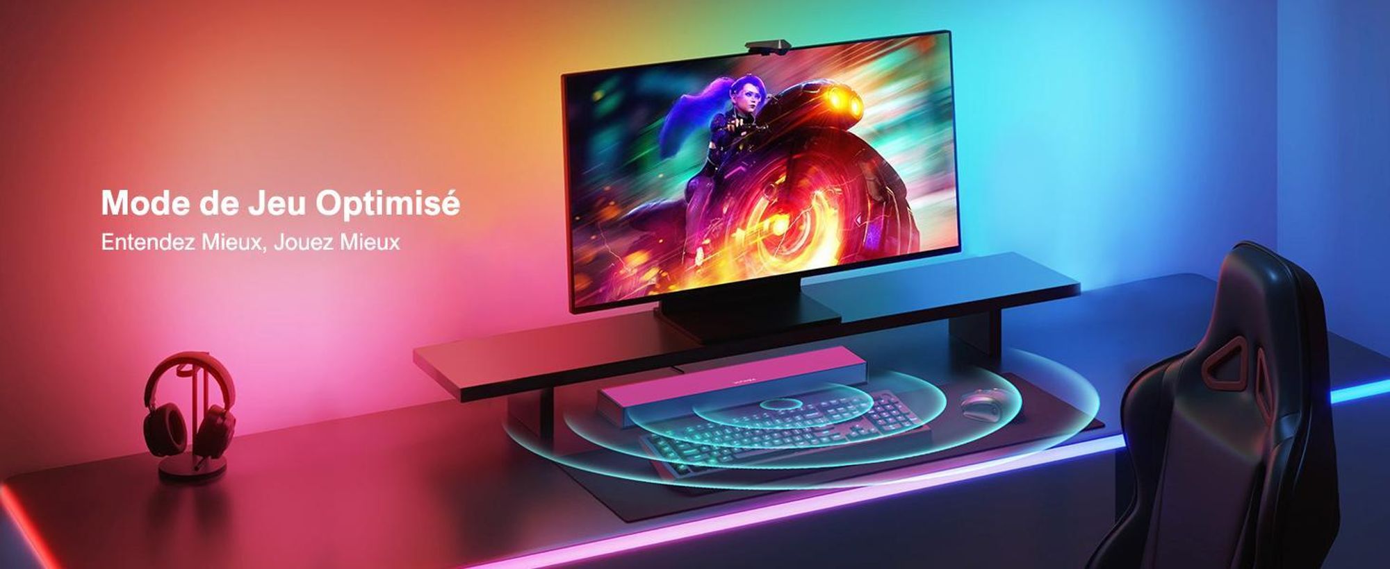 Barre de son ULTIMEA haut-parleur de graves 5,25'', BASSMAX, design mince 3,8 cm, Nova S40