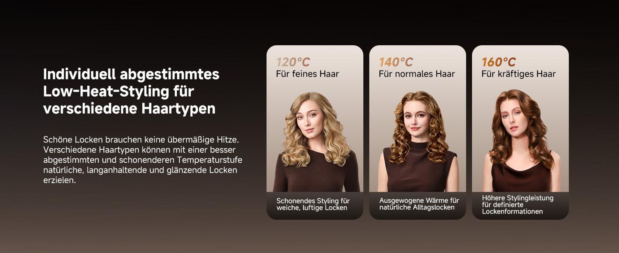 DREAME Air-Auto One-Touch Lockenstab,MCH-Heizsystem,360°-Lockenfunktion,LED,NTC-Temperaturregelung,3 Heizstufen,Verwicklungsschutz,2,8m Länge,Gold