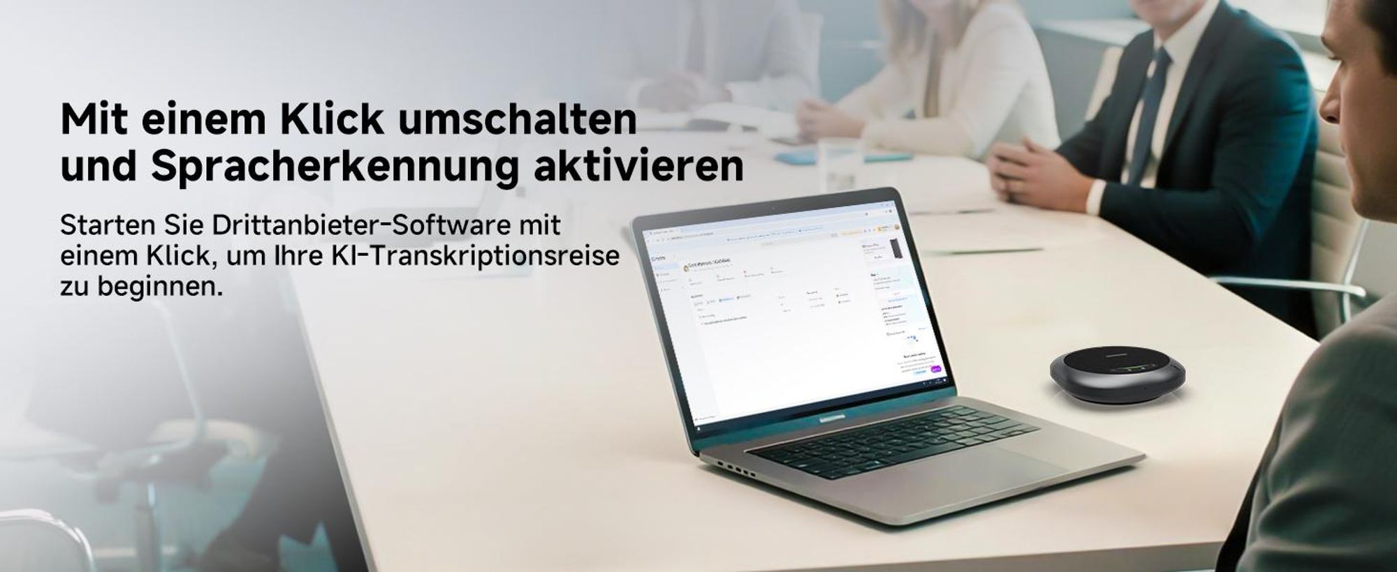 SVBONY SVHub Omni2P Mikrofon und Lautsprecher, Omnidirektionales Mikrofon, AI-Transkription mit Einem klick, 6 AI-Mikrofone, 360°-Sprachaufnahme