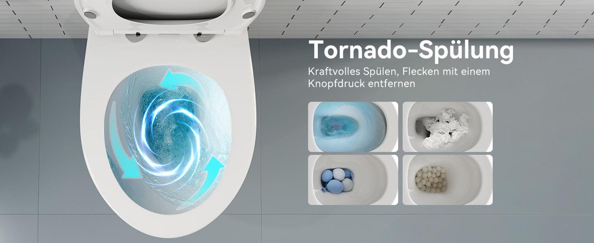 Komplett Vorwandelement Toilette Set - 82cm Unterputzspülkasten + Hänge  WC Wand Toilette + Rechteckig Chrome Drückplatte HOROW