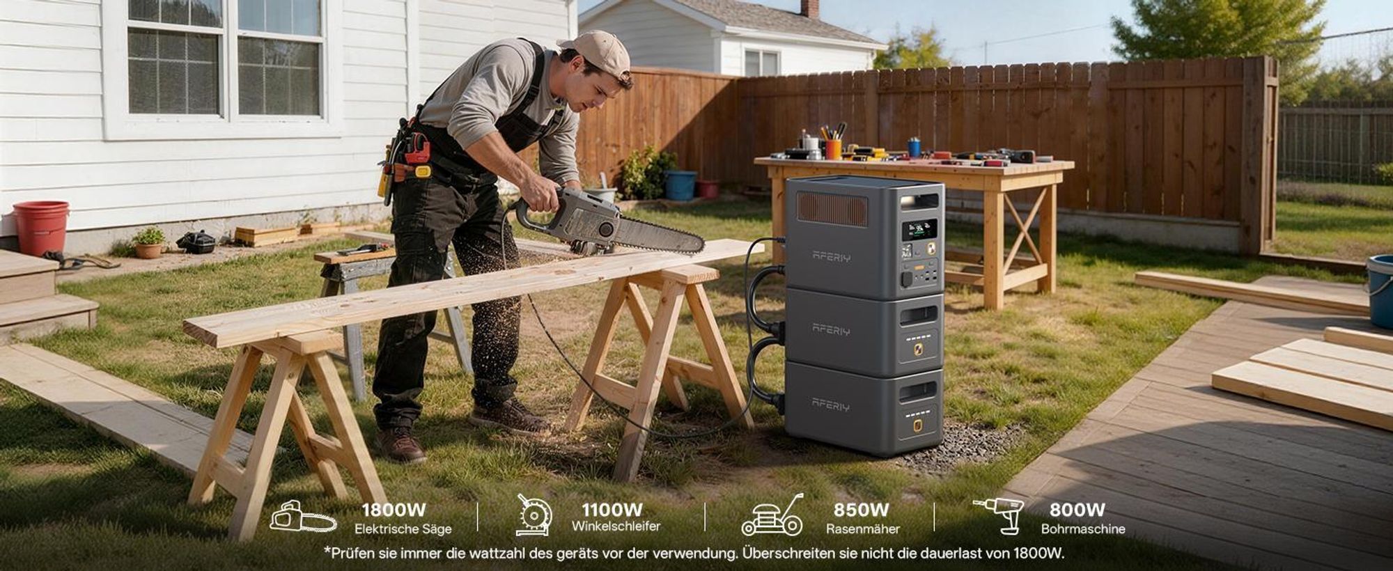 AFERIY Nomad1800 Pro Kit Solare 1024Wh Espandibile Pannello 400W
